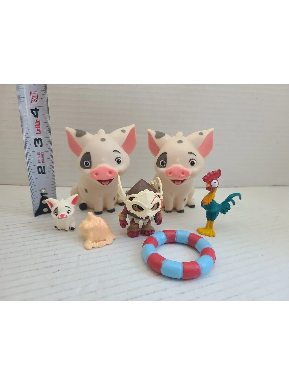 Lot of 7 Miniatures from Disney's Moana - Hei Hei, Kotu, Pua